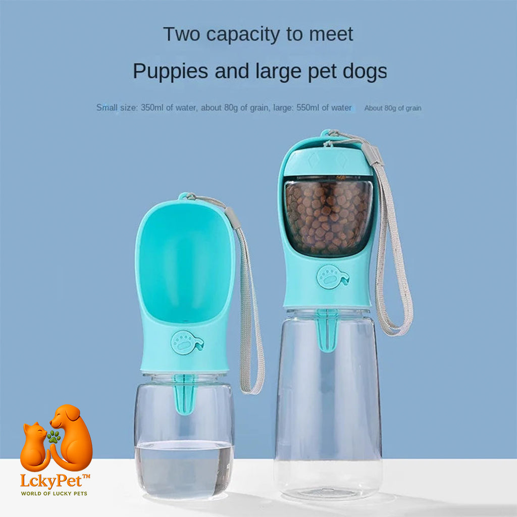 HydraBite™ 2-in-1 Travel Water & Food Bottle LckyPet™