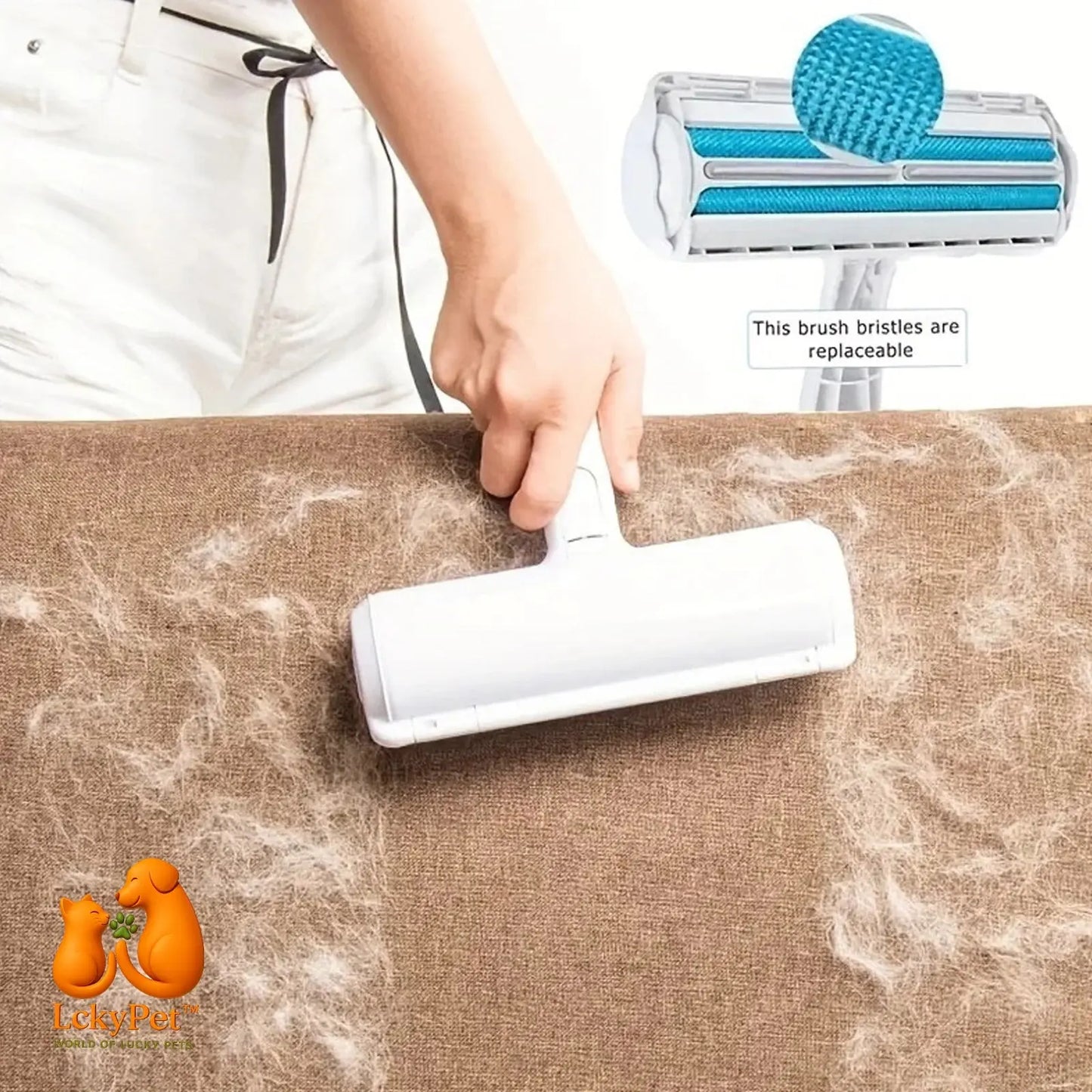 Pet Hair Remover Roller – Self-Cleaning Dog & Cat Fur Removal Tool by LckyPet™ LckyPet™