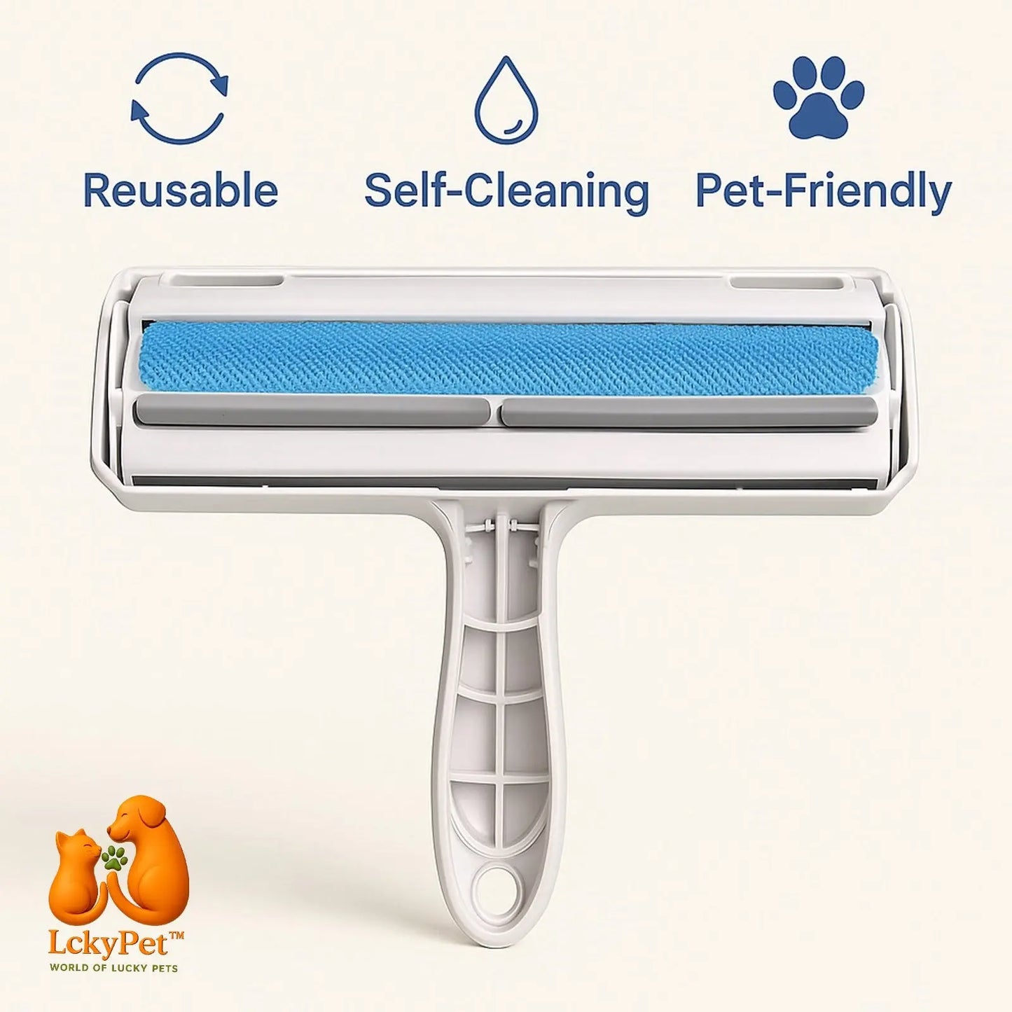 Pet Hair Remover Roller – Self-Cleaning Dog & Cat Fur Removal Tool by LckyPet™ LckyPet™