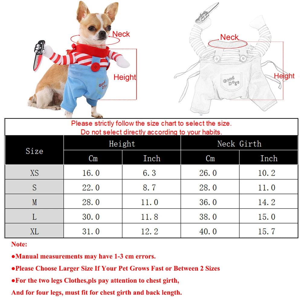 Halloween Funny Dog Clothes Small Medium Large Dogs Cat Cosplay Pets Dress Up Puppy Pullover Chihuahua Costume Party Pet Outfits LckyPet™
