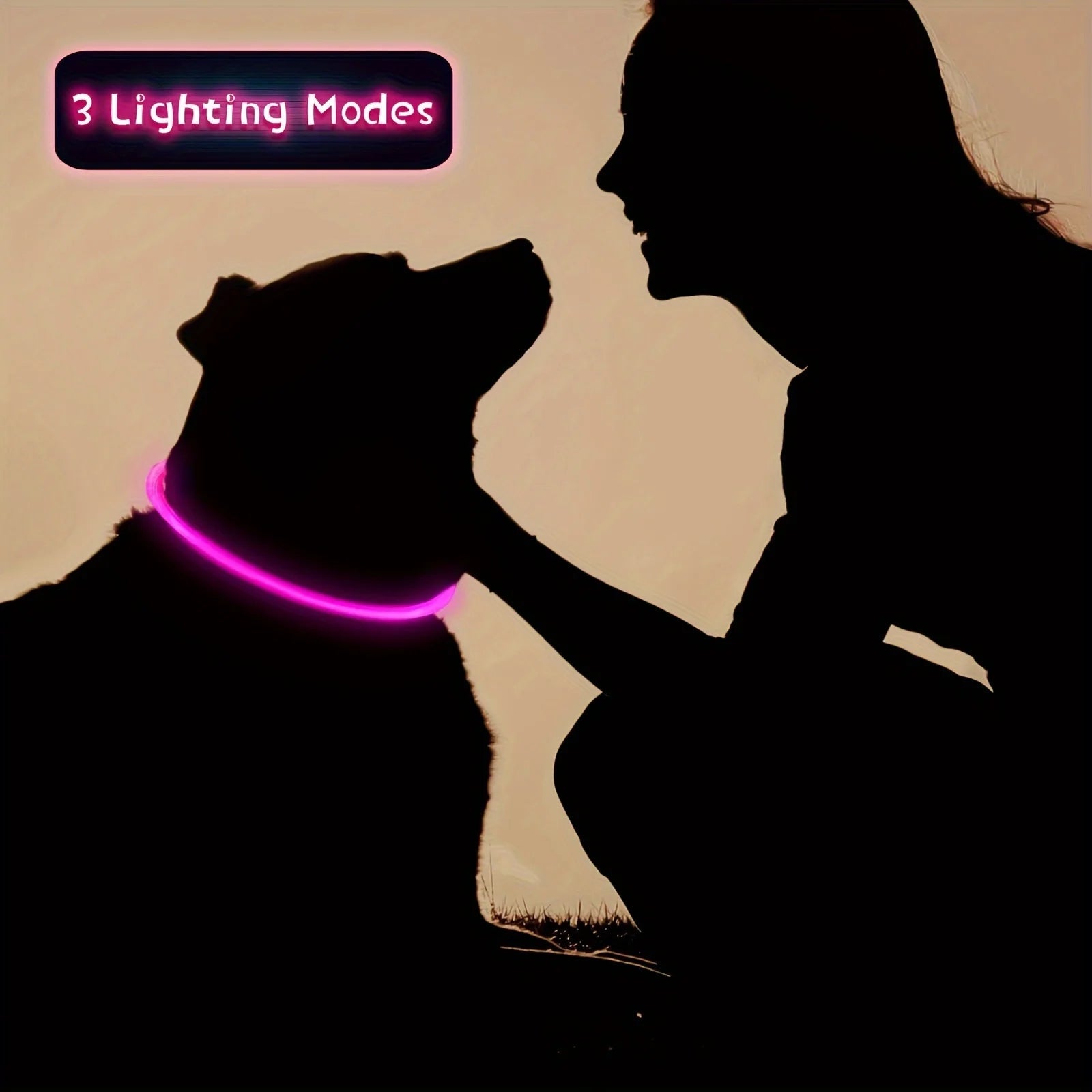 Pet Dog LED Light Collar Luminous Anti-Lost Dog Collar USB Rechargeable Dog Necklace Collar LckyPet™