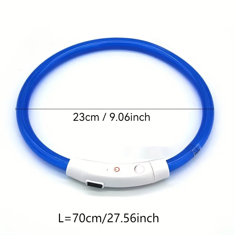 Pet Dog LED Light Collar Luminous Anti-Lost Dog Collar USB Rechargeable Dog Necklace Collar LckyPet™