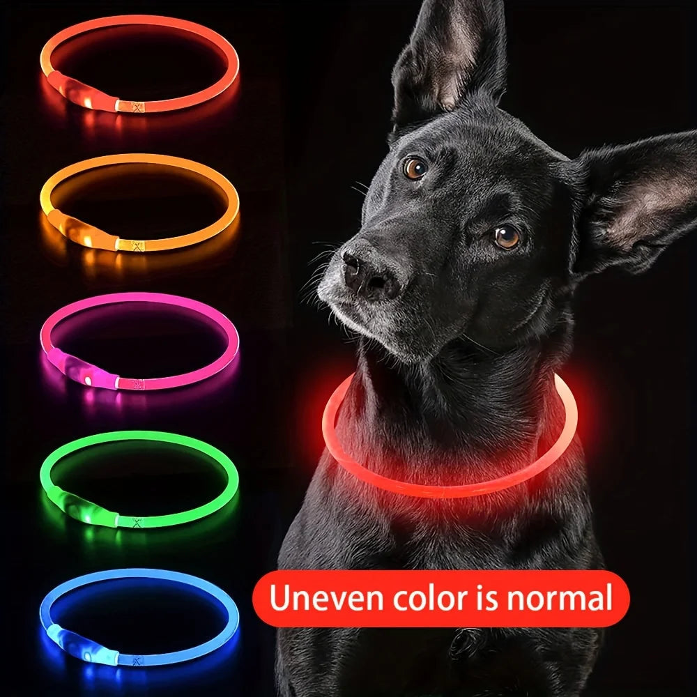 Pet Dog LED Light Collar Luminous Anti-Lost Dog Collar USB Rechargeable Dog Necklace Collar LckyPet™