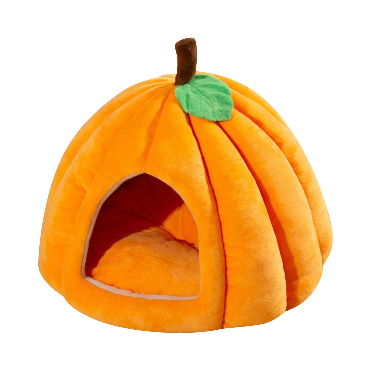 Halloween Theme Pumpkin Shape Autumn And Winter Comfy Cat And Dog Semi-enclosed Pet Bed Warm And Thick Cat And Dog House LckyPet™