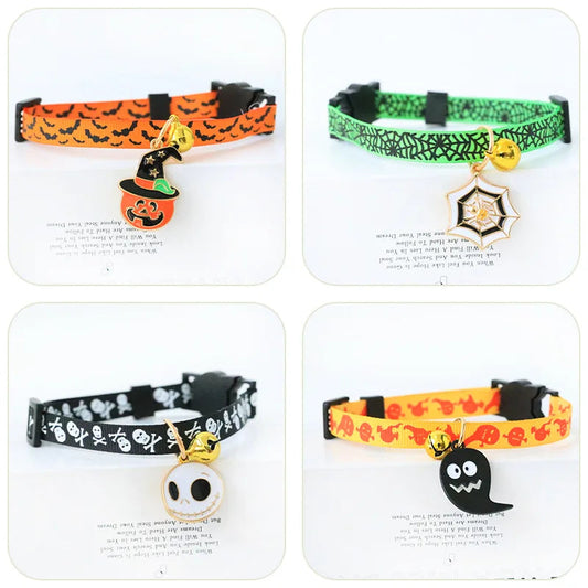 Pet Halloween Collars Dog Collar with Bells for Small Dogs Cats ChIhuahua YoKie Corgi Beauty LckyPet™