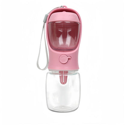 Pets Water Bottle Portable Food Grade Material Dog Cat Travel Pet Water Cup Bottle With Food Dispenser puppy water bottle LckyPet™
