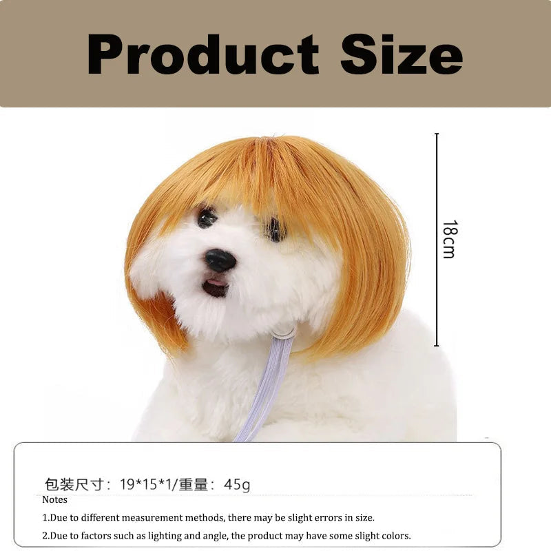 Pet Wig Dog And Cat Spoof Wig Pet Supplies Christmas Pet Accessories Curly Hair Straight Hair Diy Hand Woven Hair Wig Accessorie LckyPet™