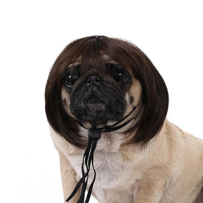 Pet Wig Dog And Cat Spoof Wig Pet Supplies Christmas Pet Accessories Curly Hair Straight Hair Diy Hand Woven Hair Wig Accessorie LckyPet™