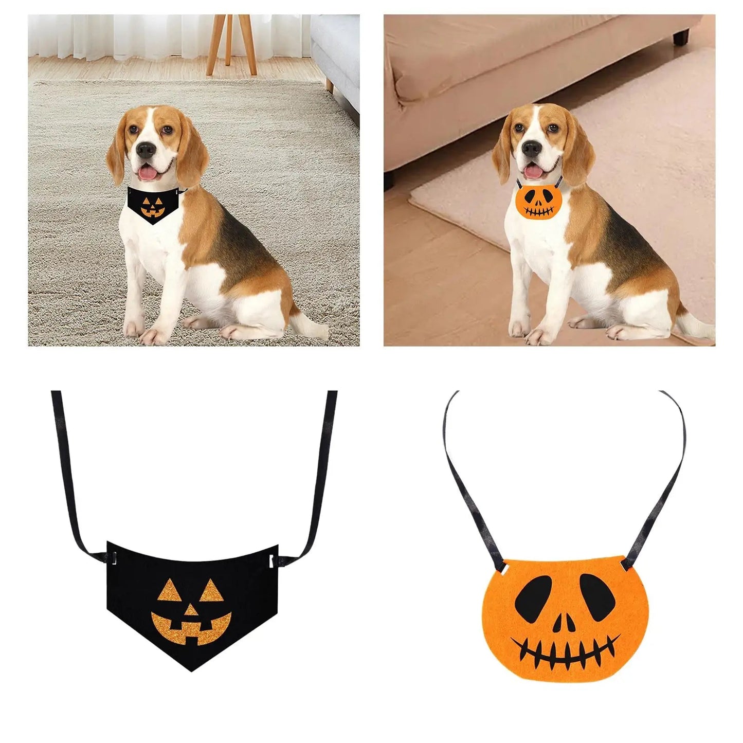 Halloween Dog Bandana Decorative Tie Accessories Cute Felt Fabric 5.8x4.4inch LckyPet™