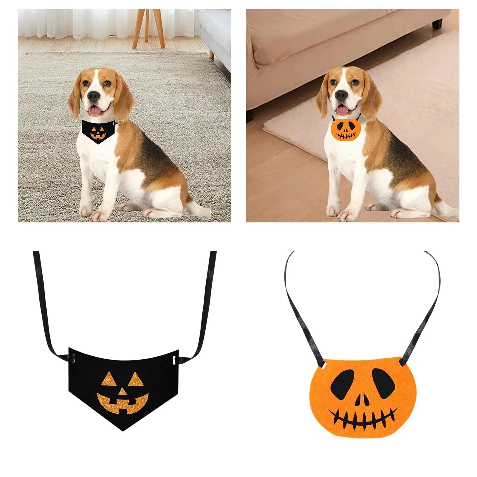 Halloween Dog Bandana Decorative Tie Accessories Cute Felt Fabric 5.8x4.4inch LckyPet™