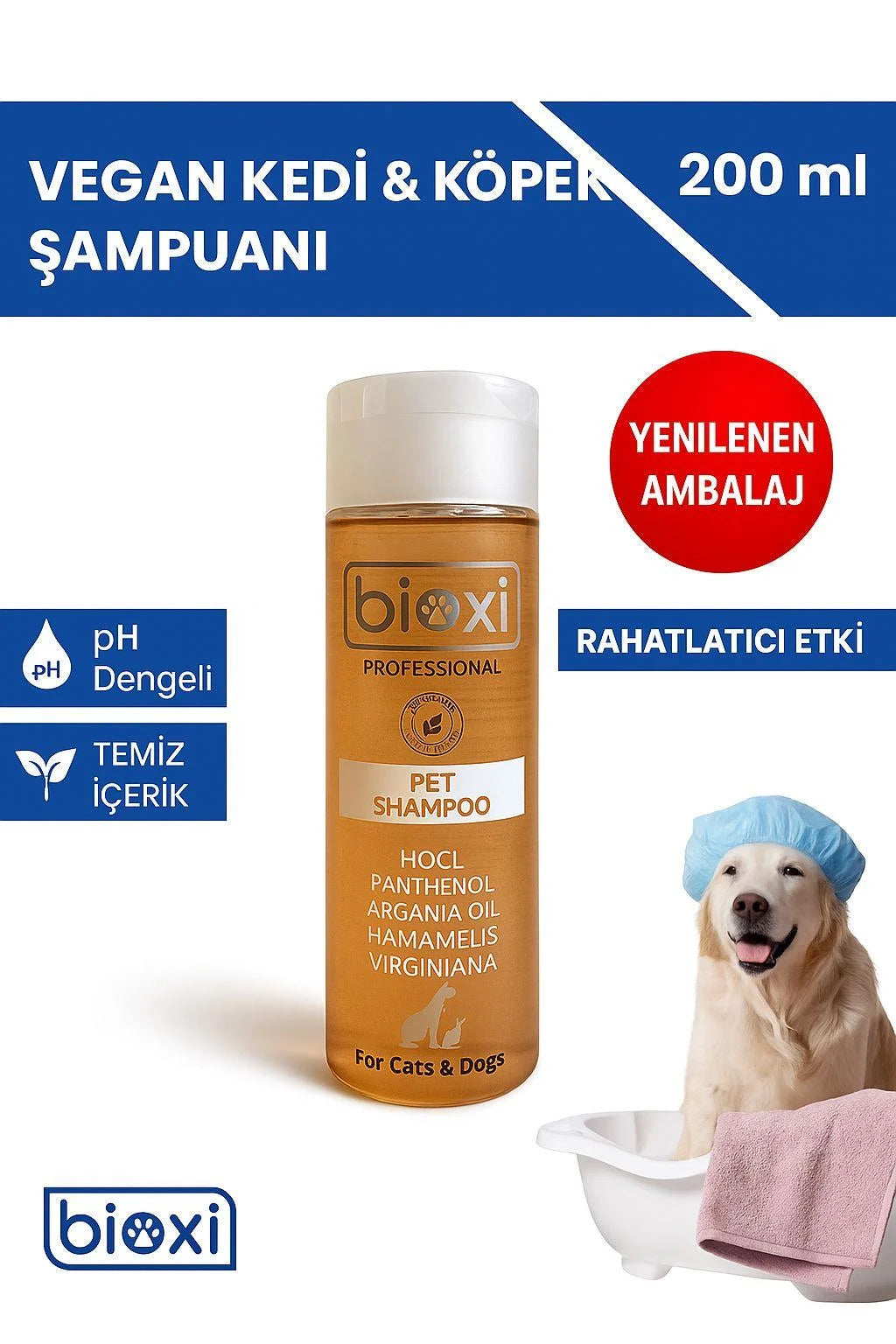 BİOXİ Professional Gold & Brown Care Shampoo | Altın & Kahverengi Tüylü Kedi ve Köpekler İçin - LckyPet™ LckyPet™